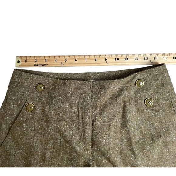 Cabi Womens Tan Spotted Mid Rise Wide‎ Leg Dress Pants 4 Style 377 - Picture 8 of 10